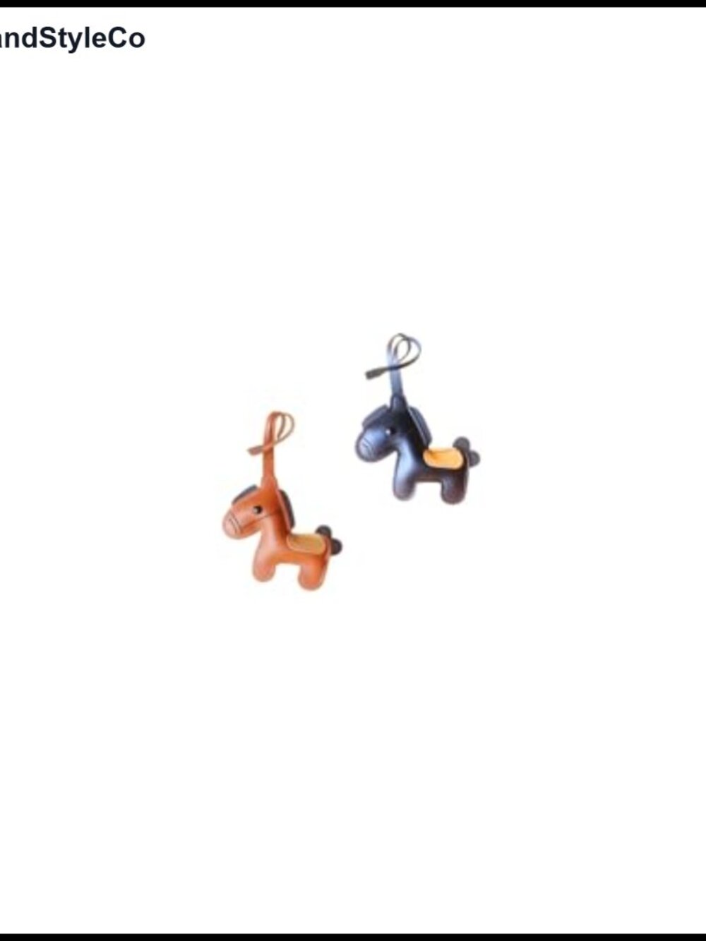 Faux Leather Horse Bag Charm Keychain Set Women Gift